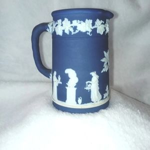 Wedgewood Jasperware 4 1/2" Creamer/Pitcher marked Wedgewood England Rope Handle